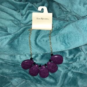 Kim Rogers Chunky Purple Necklace